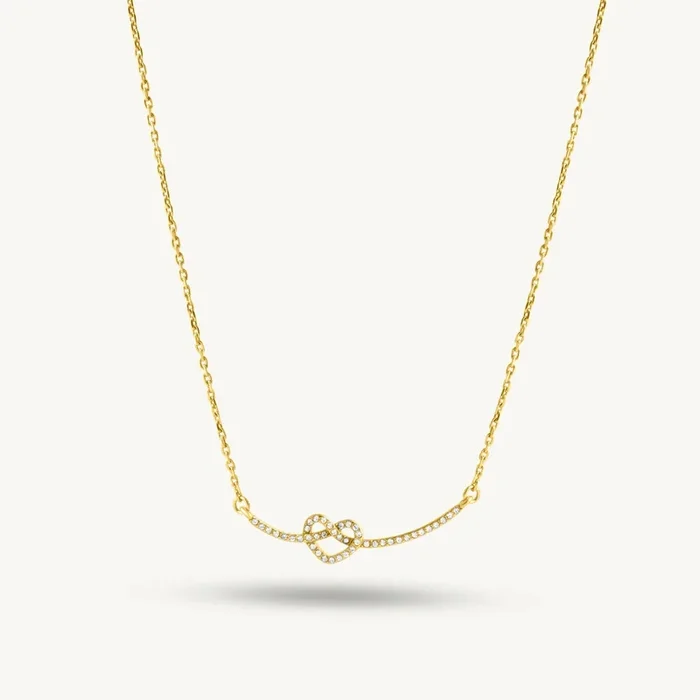 Serene Interwined Heart Necklace