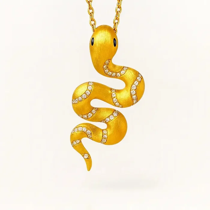 Serpentina Necklace in Yellow Gold