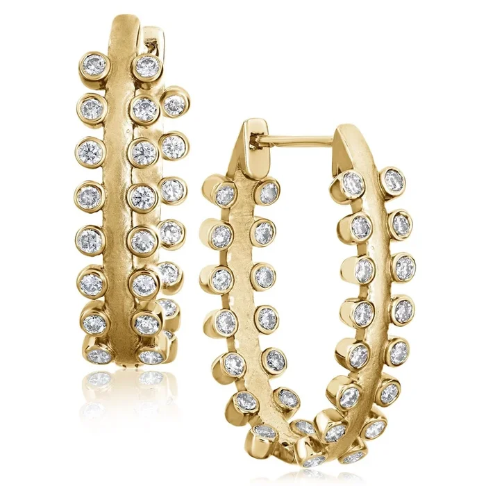 SETHI COUTURE Mist Diamond Oval Hoops