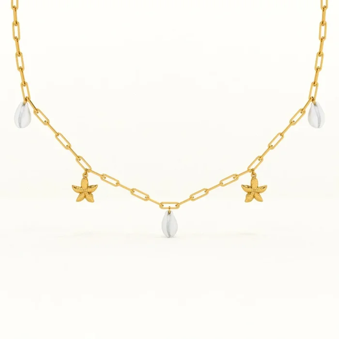 Shell & Starfish Link Necklace
