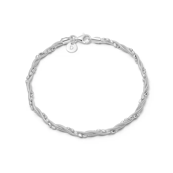 Shrimps Twist Chain Bracelet Sterling Silver