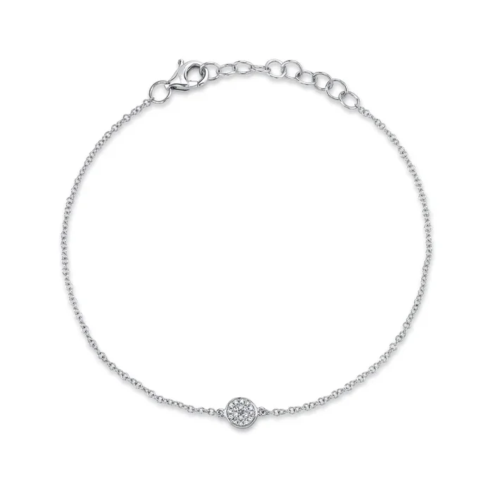 Shy Creation .05ctw Diamond Pave Circle Bracelet