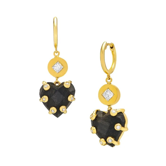 Signature Ebony Heart Earrings