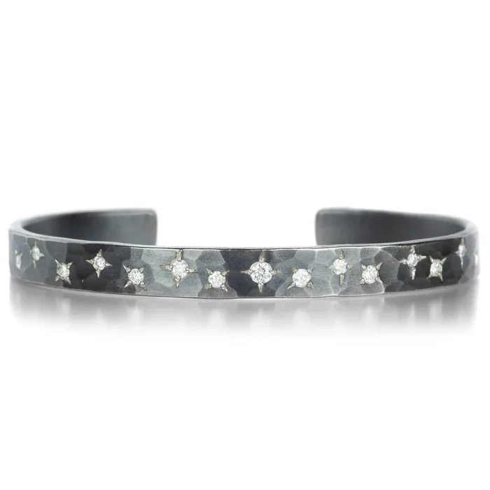 Silver Diamond Dance Cuff