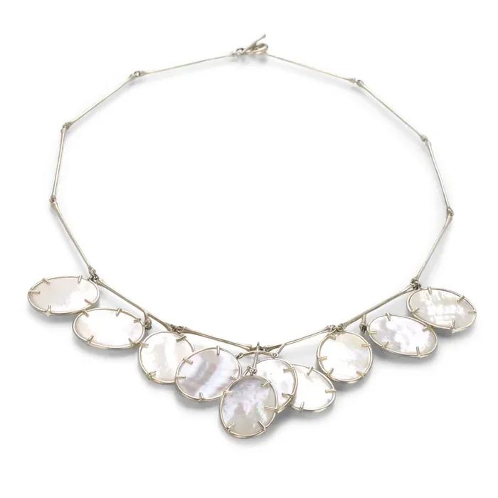 Silver Dollar Cluster Necklace