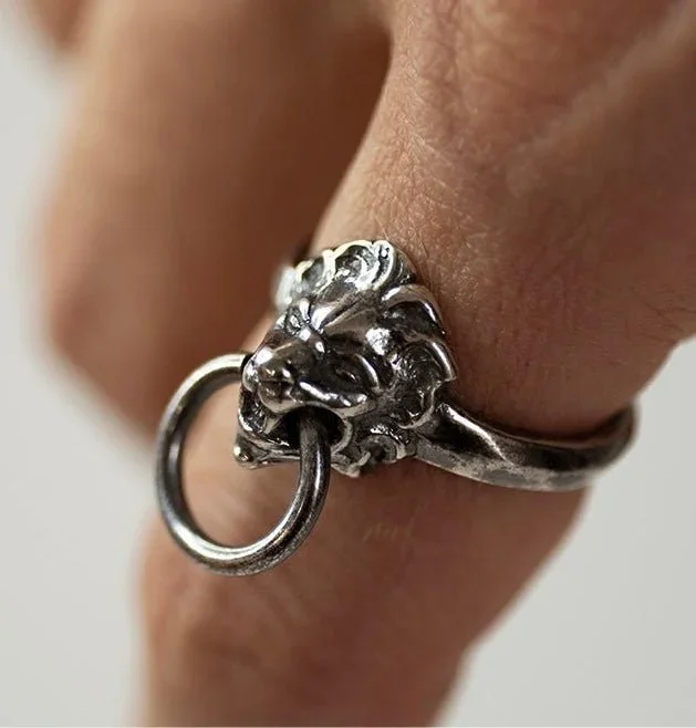 Silver Lion ring
