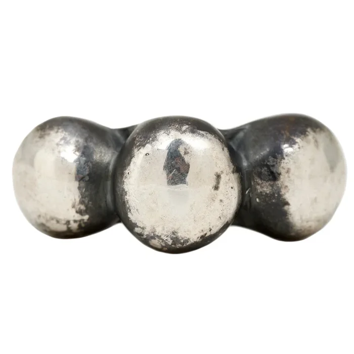 Silver Three Peony Buds Ring