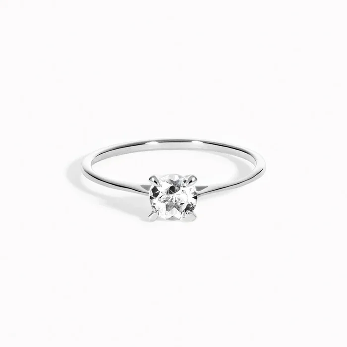 Silver White Topaz Ring – Lilly