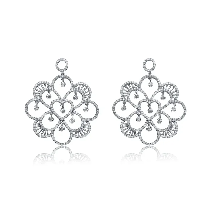 Simone Round Fancy Earrings