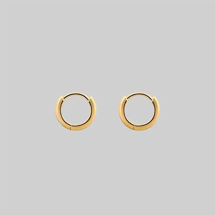 Simple Gold Clicker Hoop Earrings – 12mm