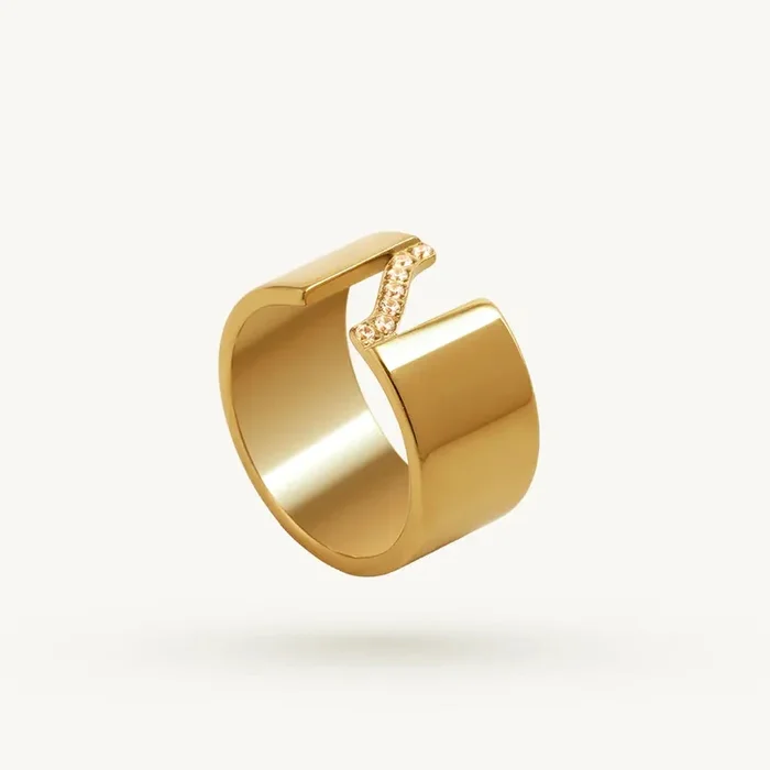 Sleek Gap Accent Ring