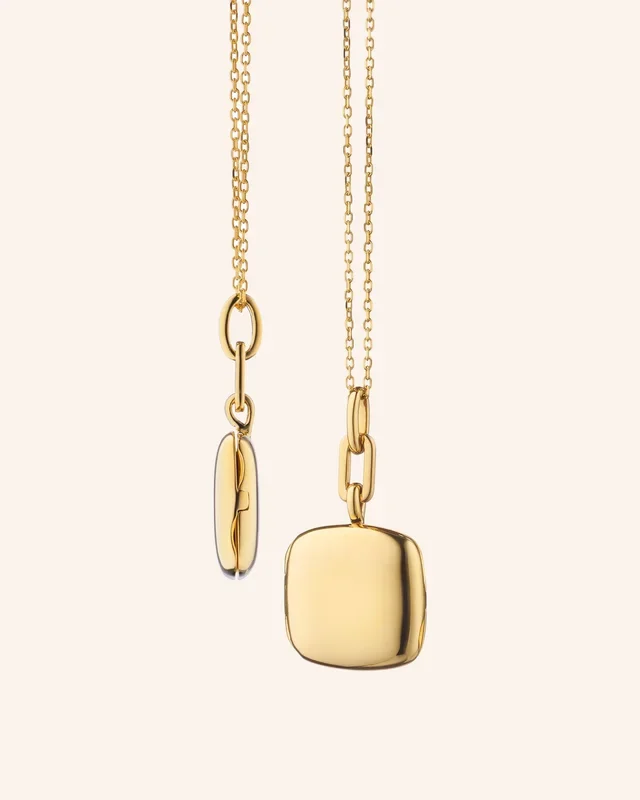 Slim “Viv” Gold Anniversary Locket Necklace
