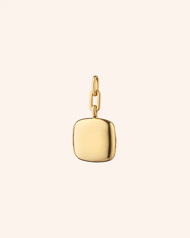 Slim Cushion “Viv” 18K Gold Locket Charm