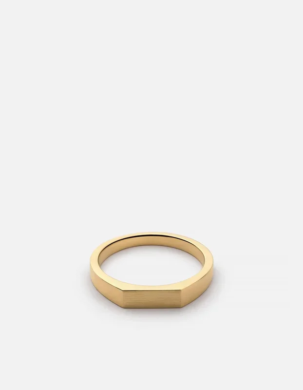 Slim Geo Ring, Gold Vermeil
