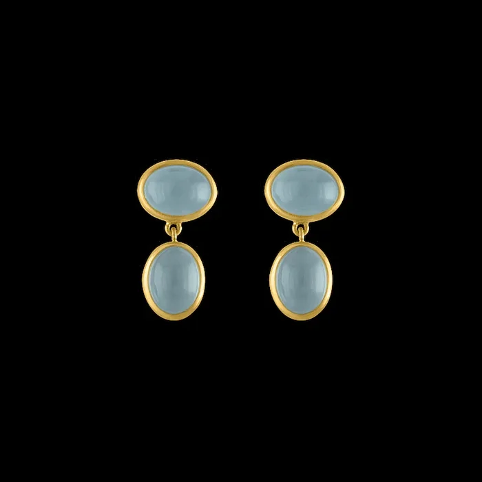 Small Aquamarine Amphora Earrings