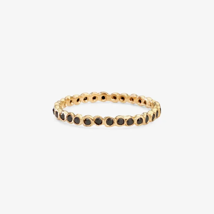 Small Black Diamond Circle Eternity Band | R1102BK