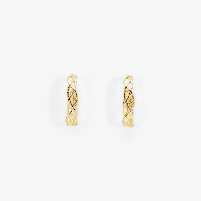Small Braided Hoop Earrings | E8701