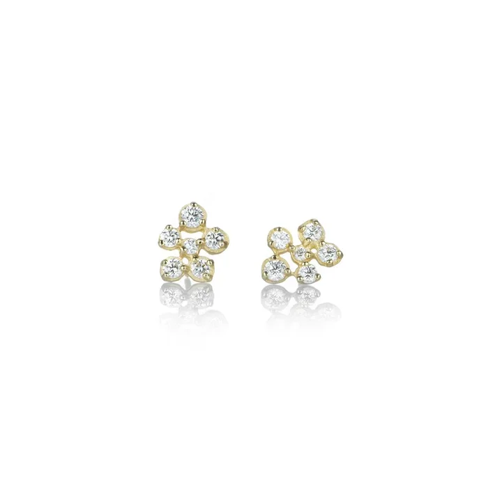 Small Flower Cluster Stud Earrings