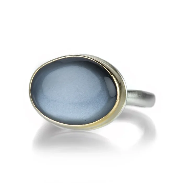 Small Gray Moonstone Ring