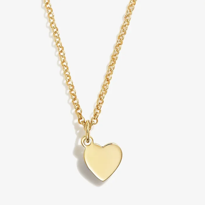Small Heart Charm Necklace, 19”
