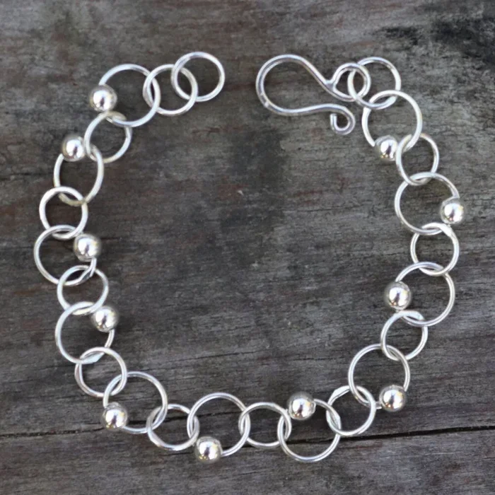 Small Links and Beads Bracelet 222