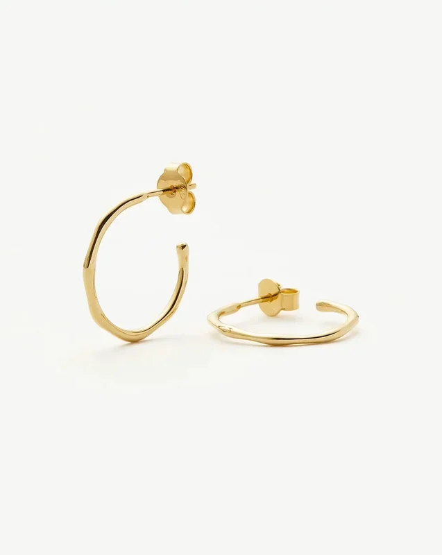 Small Molten Hoop Earrings