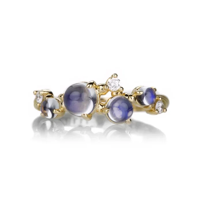 Small Moonstone Bubble Ring