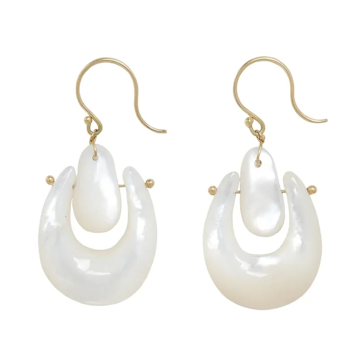 Small Mother of Pearl O’Keefe Earrings