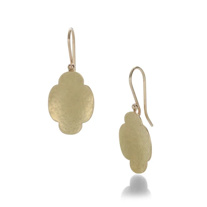Small Oval Scallop Earrings