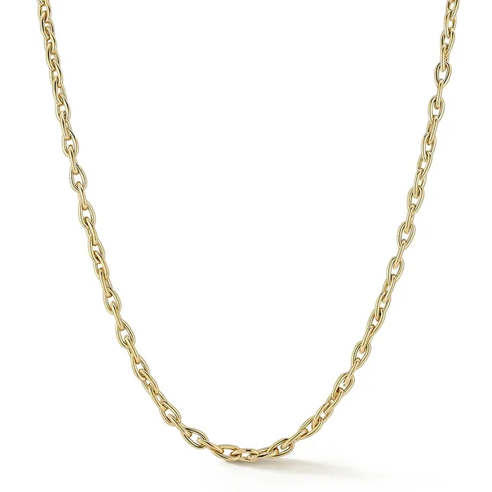 Small Pear Shaped Link Chain Necklace