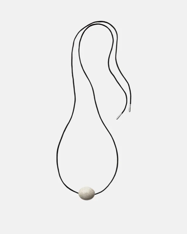 Small Stone Ellipse Necklace
