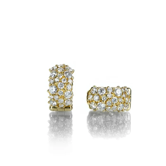 Small Yellow Gold Confetti Huggies