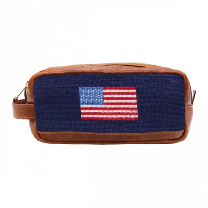 Smathers & Branson American Flag Needlepoint Toiletry Bag