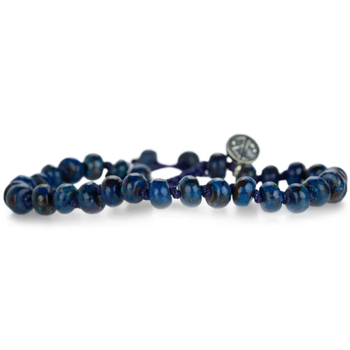 Smooth 6mm Azurite Bracelet