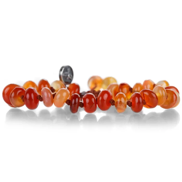 Smooth 8mm Carnelian Bracelet