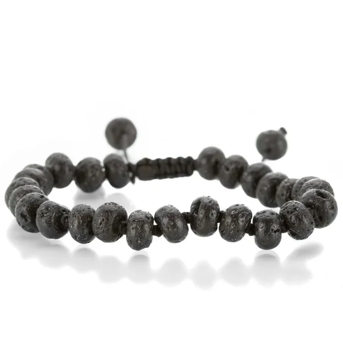 Smooth 8mm Lava Bracelet