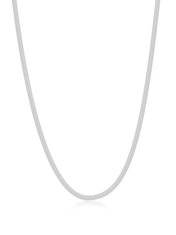Snake Chain Necklace in Silver