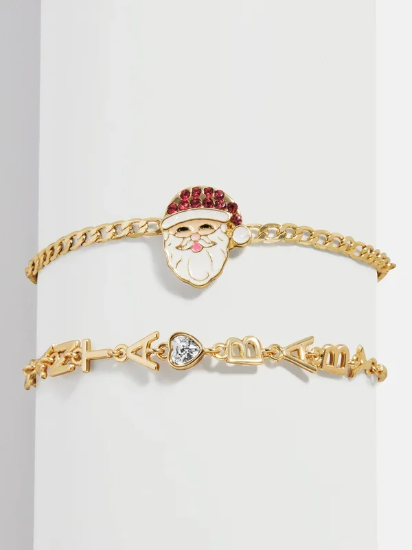 Snow Beau Holiday Bracelet Set – Santa Claus