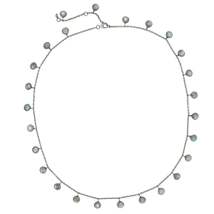 So Many Moons Necklace in Labradorite