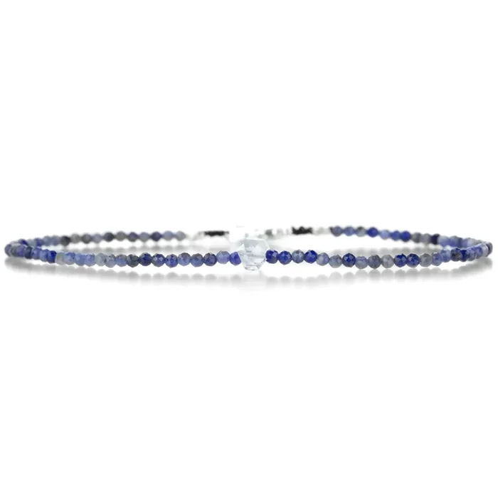 Sodalite and Herkimer Bead Bracelet