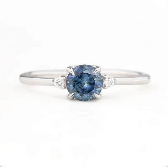 Sofia Ring, 0.77ct Blue Montana Sapphire