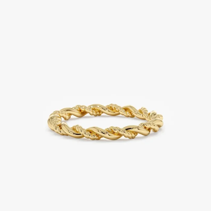 Solid Gold Twisted Ring, Nalani