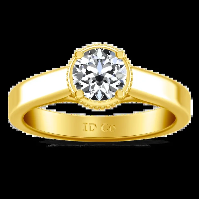 Solitaire Diamond Engagement Ring Carina 14K Yellow Gold