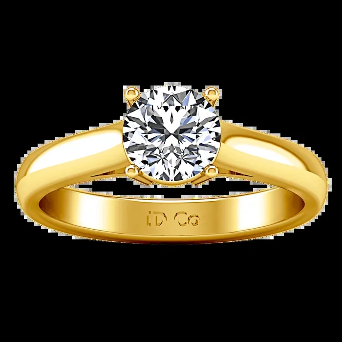 Solitaire Diamond Engagement Ring Chiara 14K Yellow Gold