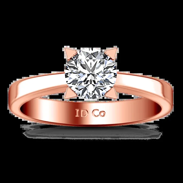Solitaire Diamond Engagement Ring Icon 14K Rose Gold