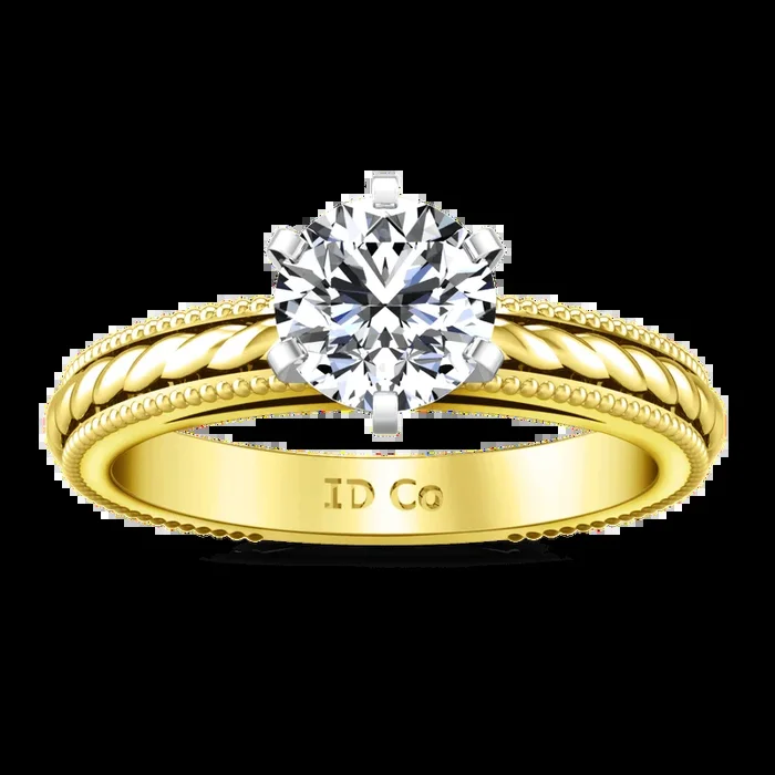 Solitaire Diamond Engagement Ring Janet 14K Yellow Gold