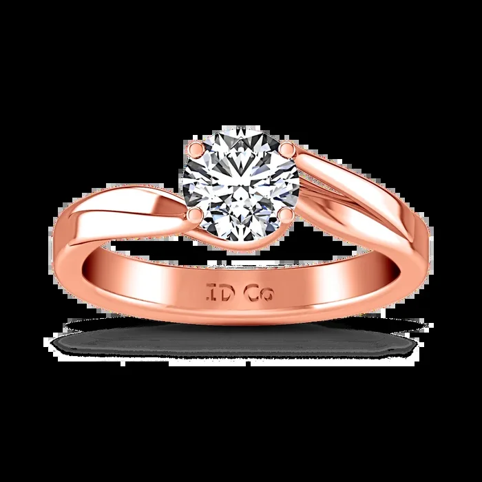 Solitaire Diamond Engagement Ring Laurel 14K Rose Gold