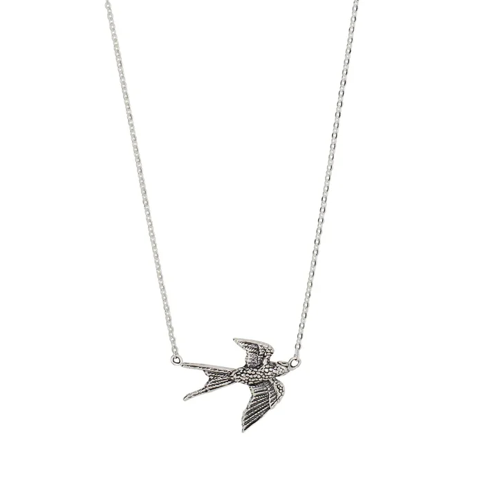 Songbird Necklace in Antiqued Silver – Small