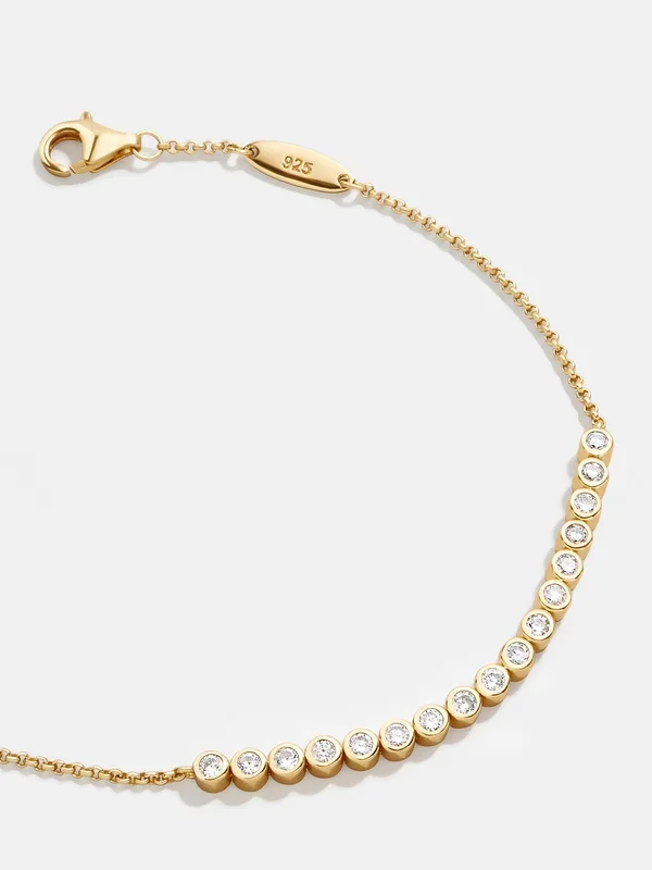 Sophie 18K Gold Tennis Bracelet – Gold/Pavé