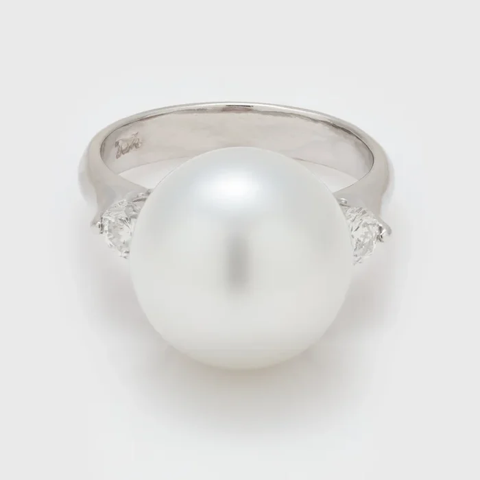 South Sea Pearl Diamond Ring